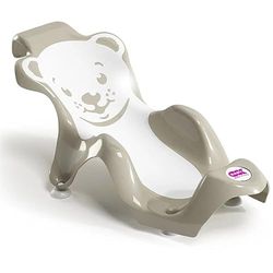 OKBaby Buddy Anti-Slip Ergonomic Baby Bath Support Seat, Taupe