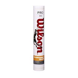 Wilson PRO 80 Volani da Badminton, velocità 77, Plastica/Sughero Naturale, WRT60230077, Bianco