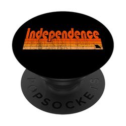 Estilo retro de los 80 en Independence, Missouri PopSockets PopGrip Adhesivo