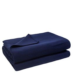 'Soft de Manta de Forro Polar – Forro Polar de – Manta de Punto Ganchillo – Mullido – 160 x 200 cm – 595 Dark Marina – de Zoeppritz Since 1828 "