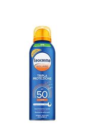 Leocrema - Krem przeciwsłoneczny w sprayu Invisible SPF 50, potrójna ochrona przed słońcem, przezroczysta formuła odporna na działanie wody, 150 ml