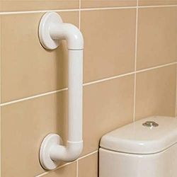 Homecraft Moulded Fluted Grab Rail, Durable PVC Safety Rail and Mobility Aid for Bathroom for Elderly, Disabled and Handicapped Users, Indoor and Outdoor Attachment, 381 mm (15")