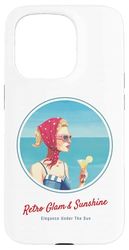 Fille rétro sur la Plage – Ambiance Estivale des années 50 Coque pour iPhone 15 Pro