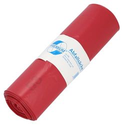 Vuilniszakken DEISS PREMIUM rood 70 of 120 liter, 70 Liter - 60 my, rood, 1