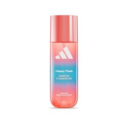 adidas Vibes Happy Feels Acqua profumata spray per corpo e capelli, da Donna, Mood Boosting, Note di Tè al Gelsomino e Scorza di Pompelmo, Per Ogni Occasione, 236 ml