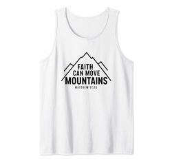 La Fe Puede Mover Montañas Diseño Minimalista Ropa Cristiana Camiseta sin Mangas