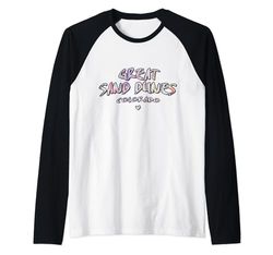 Grandes Dunas de Arena Colorado - Grandes Dunas de Arena CO Acuarela Camiseta Manga Raglan