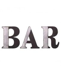 Antic Line Letter Bar Zinc/Black H: 40