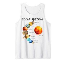 Lindo Sistema Solar Para Niños Niños Planetas Ciencia Camiseta sin Mangas