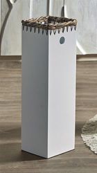 PARAGÜERO BAMBU BLANCO C/TRENZA JACINTO DE AGUA 57 CMS. 20x20x57 cms