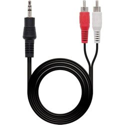 Levitantes Audiokabel, 1 x 3,5 naar 2 x rca, stereo stekker, zwart, 3 m