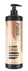 Fudge Professional All Blonde Colour Lock Conditioner, Bulk Size, Blonde Colour Protection, Bond Repair Technology, 1 Litre