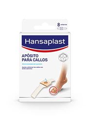Hansaplast Apósito adhesivo para callos, ayuda a eliminar callos y durezas, tratamiento para callos con ácido salicílico, alivio inmediato del dolor por presión, 8 unidades