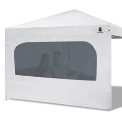 MordenApe Parasole laterale con finestra per tettoia pop up 10 x 10, baldacchino istantaneo, confezione da 1 (10 x 10, bianco)