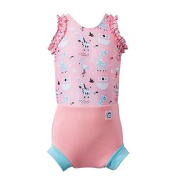 Splash About Happy Nappy Luier Badpak voor babymeisjes, Nina's Ark, 12-24 Maanden