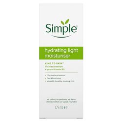 Simple Kind to Skin Hydrating Light Moisturiser UK’s 1 facial skin care brand* for 12-hour moisturisation 125 ml