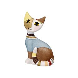 Goebel Minikatze Carolina od artystki Rosiny Wachtmeister z porcelany biszkoptowej, 31400811, 5 x 3,5 x 8 cm