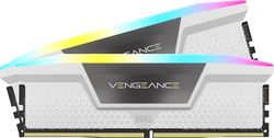 CORSAIR Vengeance RGB DDR5 RAM 32Go (2x16Go) 6400MHz CL36-48-48-104 1.35V AMD Expo Intel XMP 3.0 Mémoire pour Ordinateur de Bureau – Blanc (CMH32GX5M2B6400Z36W)