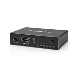 Nedis HDMI schakelaar 3 naar 1 met afstandsbediening - HDMI2.1 (8K 60Hz + HDR) / zwart