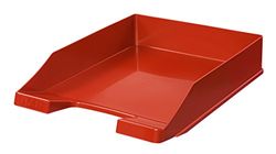 HAN 1027-X-17, KLASSIK letter tray. Modern, stylish and glossy, pack of ten, red