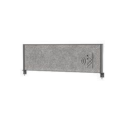 MAUL MAULconnecto - Separador acústico de mesa (160 x 50 cm, para escritorio, en oficina y práctica, con base de sujeción, ideal como protección visual y aislamiento acústico, fieltro hipoalergénico