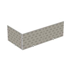 LUX ELEMENTS Bekleding voor badkuipen (set) inbouw in hoek klaar om te betegelen I 2x hardschuimplaten + montagemateriaal I Schimmelresistent