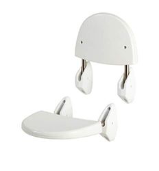 MSV Siège de Douche Mural Rabattable ABS & INOX Blanc - Max 120kg