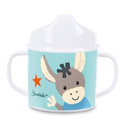 Sterntaler 6842000 Taza con asas y accesorio para beber, Burro Emmi, Edad: para bebés a partir de 6 meses, Multicolor