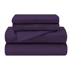 Superior bomull flanell massivt lakanset Modern 33x15.2x25.4 cm Lila