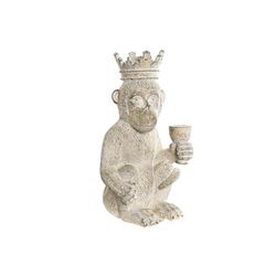 FIGURA RESINA 16X15X30 MONO DECAPE BLANCO