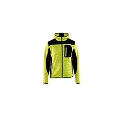 Stickad jacka "4930" med softshell – blad