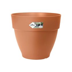 Elho Vibia Campana Round 20 - Macetero por Exterior - Ø 19.5 x H 16.8 cm - Marrón/Terra