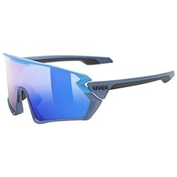 Uvex Sportstyle 231 - Lunettes de Sport pour Hommes et Femmes - Anti-Buée - Confort et Maintien Parfait Sans Points de Pression - Blue Grey Matt/Mirror Blue - One Size