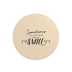 Questo Casa, Round Digital Printed Mouse Pad, Non-Slip Base, for Office and Home, Diameter:22cm