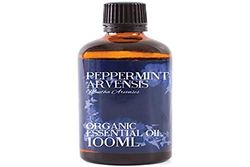 Mystic Moments | Organic Peppermint Arvensis Essential Oil 100ml - Pure & Natural Oil for Diffusers, Aromatherapy & Massage Blends Vegan GMO Free