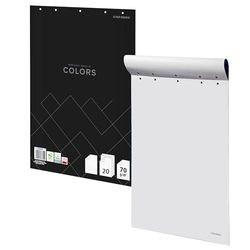 Top-2000 Blocco di carta a fogli mobili, 64 x 90 cm, bianco, 20 fogli per blocco, 70 g/m², 1 pezzo, bianco