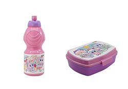 ALMACENESADAN, 5006, Pack retour à l'école Reinbow; composé de Bouteille sport 400ml et sandwich rectangulaire multicolore, produits réutilisables, sans BPA