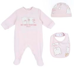 Chicco Unisex babyset, hyllo, bottone, rosa, 0 månader