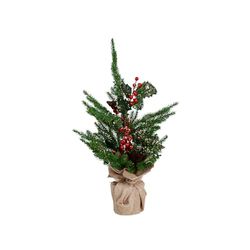 Romimex kerstboom, rood, groen, goud, maretak, 35 x 60 x 35 cm