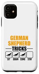 Custodia per iPhone 11 Pastore tedesco trucchi cani divertenti