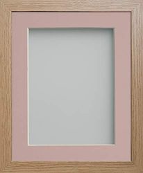Frame Company Allington Beech Photo Frame with Pink Mount, 10x8 for 6x4 inch, fitted with perspex