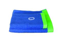 zer0bed Bath Towels, Bath Towels, Face and Bidet Towels, Sports Towel, Pool or Plestra, Plain Colour with Contrast Edge, 100% Cotton, 2 Piece Set, Denim