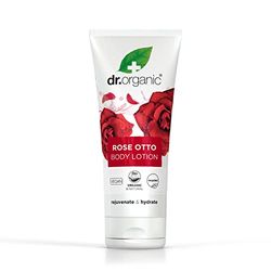 Dr Organic Rose Otto Lotion, Moisturising, Mature Skin, Mens, Womens, Natural, Vegan, Cruelty-Free, Paraben & SLS-Free, Recycled & Recyclable, Organic, 200ml, Packaging may vary