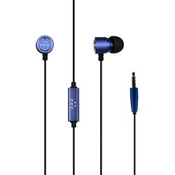 Konix FFF Cuffie in-ear cablate per smartphone e tablet - Microfono incorporato - Cavo da 1,2 m - Blu