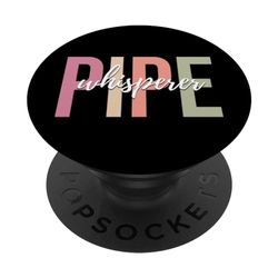 Pipa Whisperer Fontanero Instalador de tuberías Fontanería PopSockets PopGrip Intercambiable