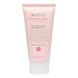 Natio Australia Rosewater Hydration Moisture Boost Day Cream-Gel, 75 ml - Face Cream with Shea Butter - Face Moisturiser for All Skin Types
