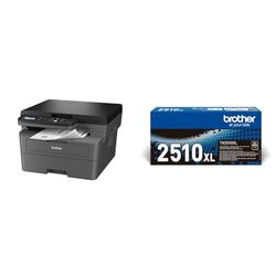 Brother DCPL2627DWXL, Multifunzione Laser B/N, 32 ppm TN2510XL Toner originale, fino a 3000 pagine
