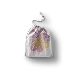 Bonamaison Printed Cotton Produce Bag with Drawstring, Reusable Grocery Bag, Biodegradable Eco-Friendly Bags, Travel Pouch, Sachet Bags, Shopping Bag, Eco Friendly, Foldable, Size: 30x40 Cm