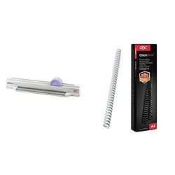 GBC CA610000 Perforelieuse ClickMan System & ClickBind Pack de 50 Reliures 8 mm Blanc