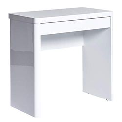 Marca Amazon Movian Mjøsa Mesa compacta com gaveta, 79 x 44 x 76 cm, lacado branco brilhante